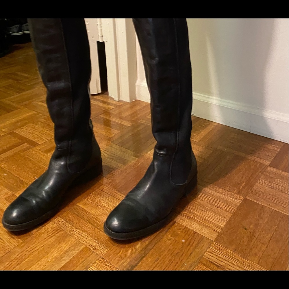 Alberto Fermani Tall Black Leather Boots 40/US 9.5